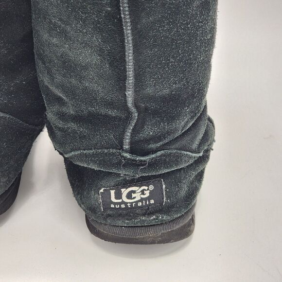 UGG Australia Classic Tall 5815 Sheepskin Suede Black Boots Size 7 - Picture 11 of 12